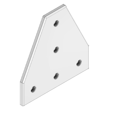 41-170-1 MODULAR SOLUTIONS ALUMINUM CONNECTING PLATE 135MM X 135MM FLAT TEE W/HARDWARE